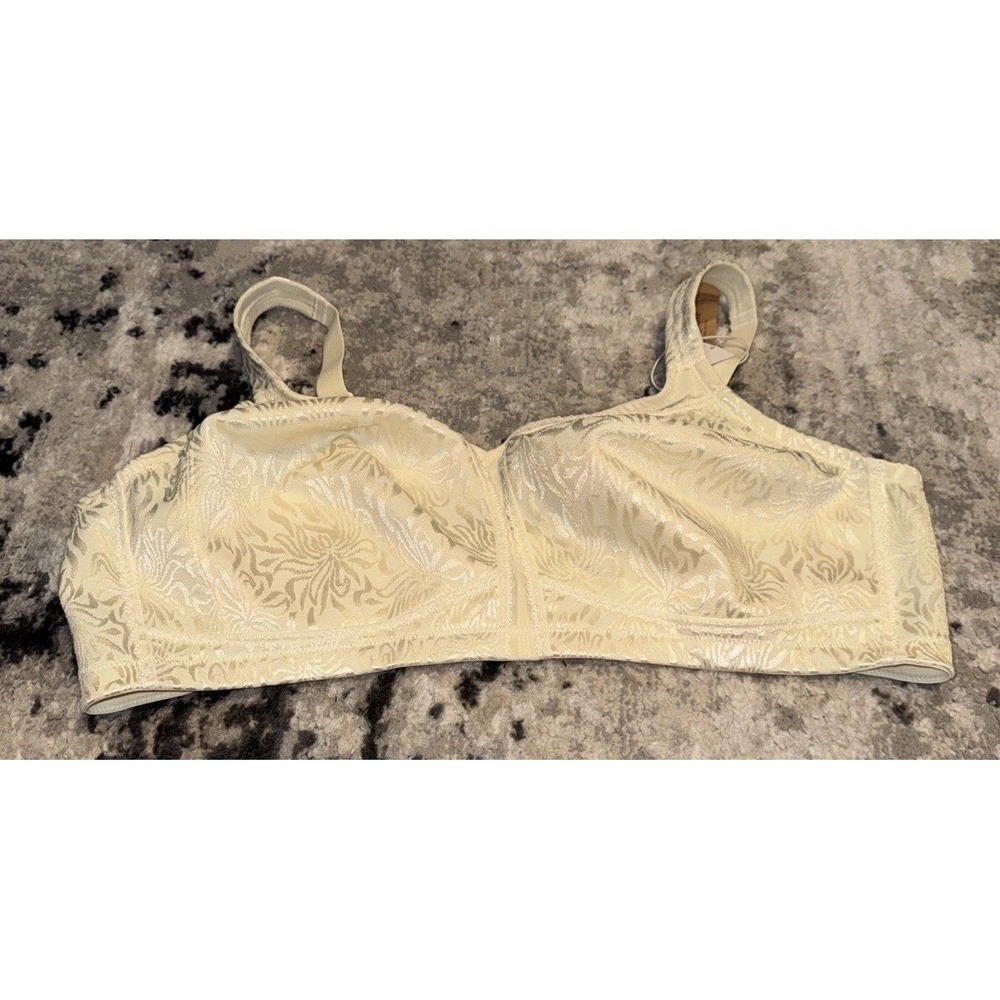 Wingslove Womens Size 48D Ivory Full Figure Wireless Full Coverage Bra New